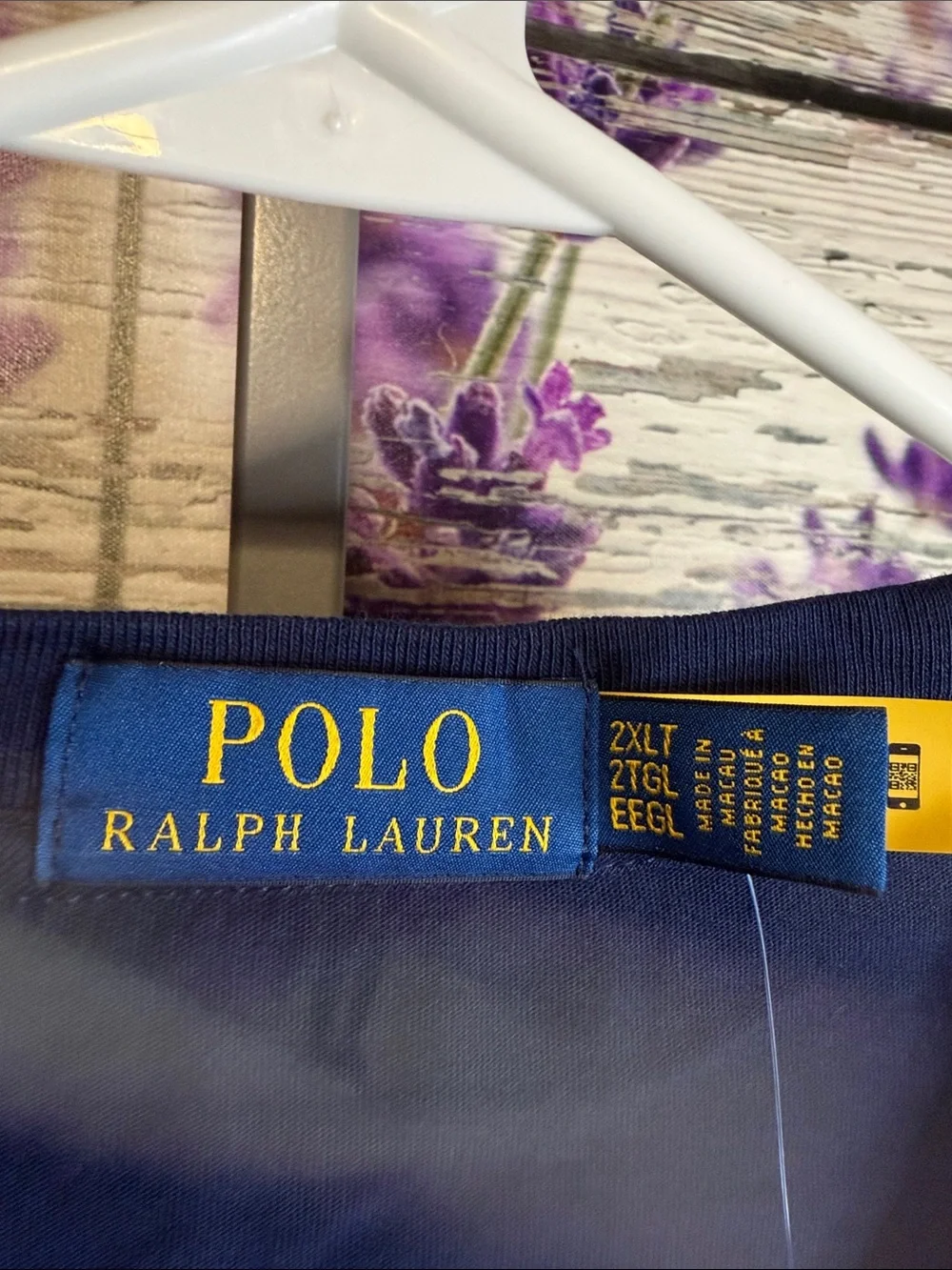 Polo by Ralph Lauren Navy Tee with Yellow '1967' and Green Pony Size 2XLT NWT